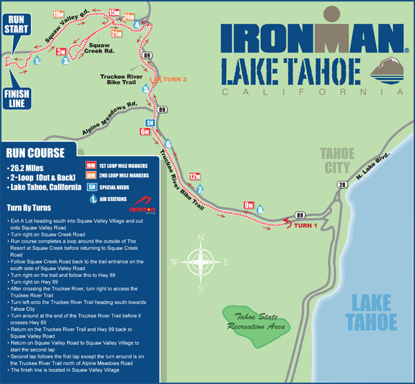 Ironman Lake Tahoe - Run Course